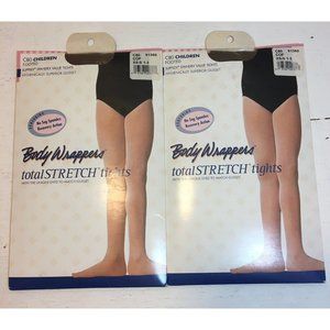 Body Wrappers Dance Tights Size XS-S Children’s Brown Footed Set Of 2 C80